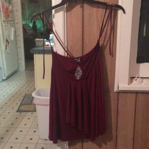 Maroon top